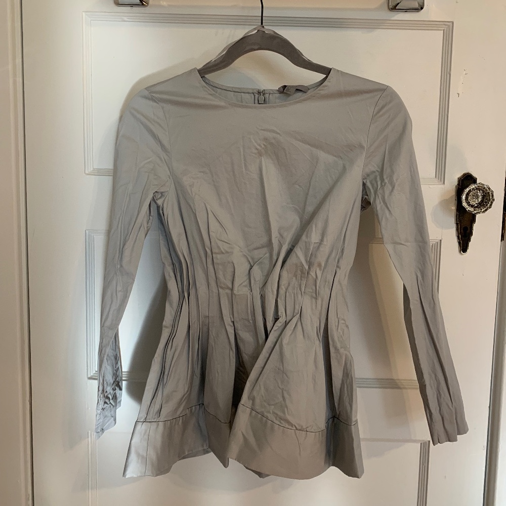 COS cinched waist blouse